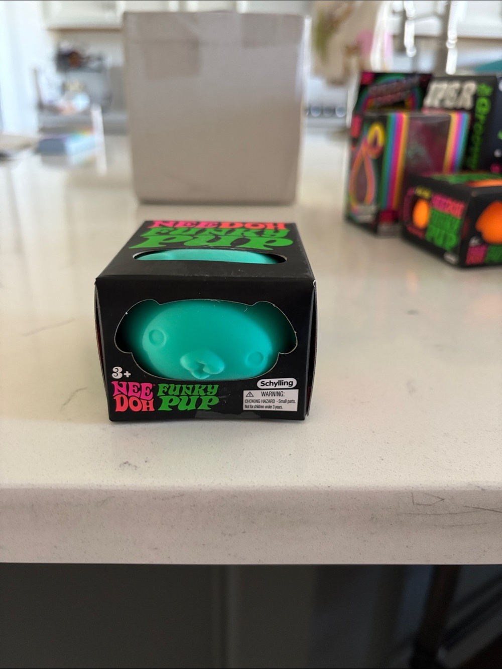 NeeDoh Funky Pup Teal Stress Toy for Reptile Owners